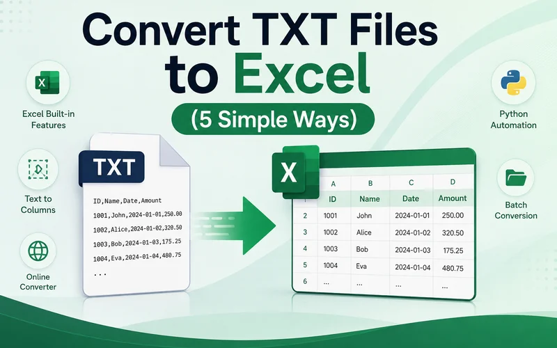Convert TXT Files to Excel in 5 Effective Ways