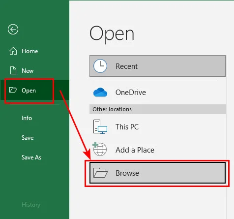 Open Text Files in Excel