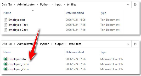 Batch Convert Text Files to Excel with Free Spire.XLS