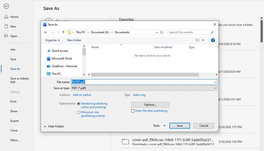 Convert Word to PDF with Embedded Fonts