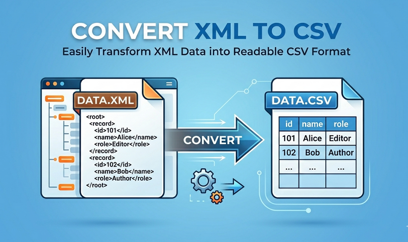 Cuatro mejores métodos para convertir datos XML a tabla CSV