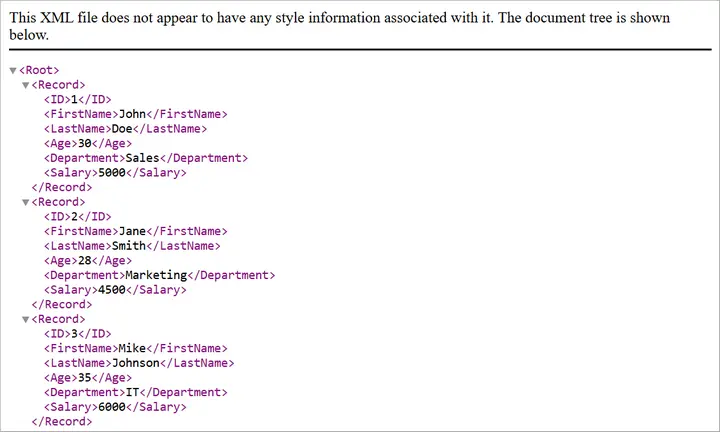Convert CSV to Standard XML