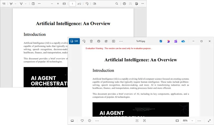 Convert a single PDF page to JPG