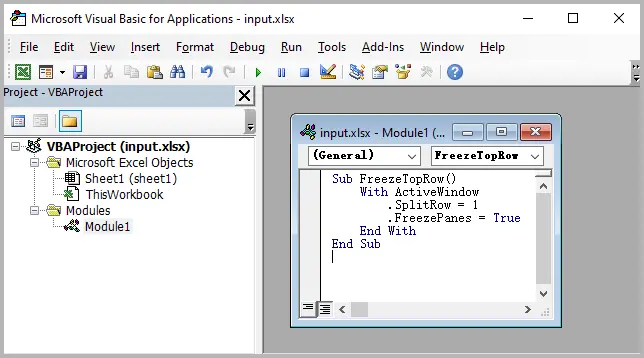 Copier et coller le code VBA