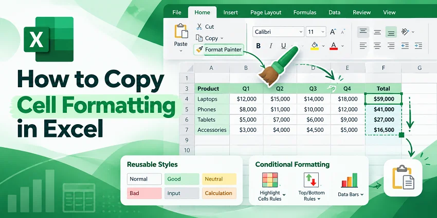 Guide to copying cell formatting in Excel