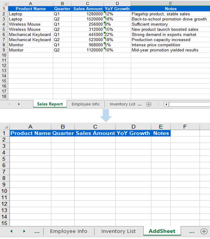 Copying a selected cell range