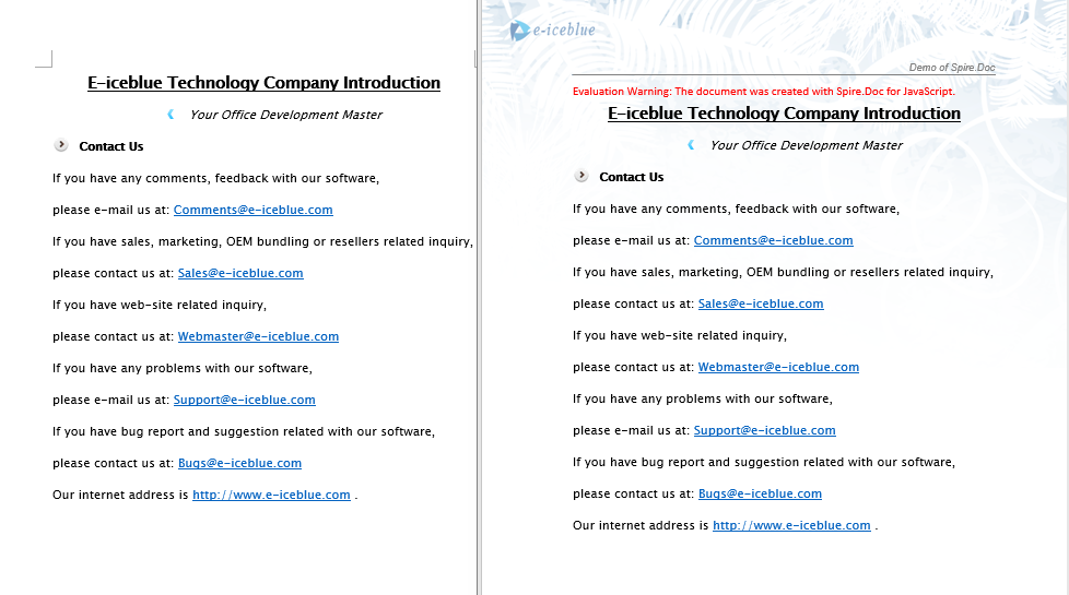 Headers and footers copied from source to destination document