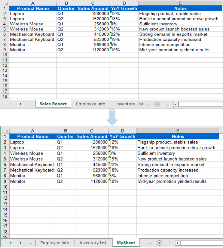 Copying a worksheet within the same workbook