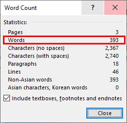 Compter les mots d'un PDF dans Microsoft Word