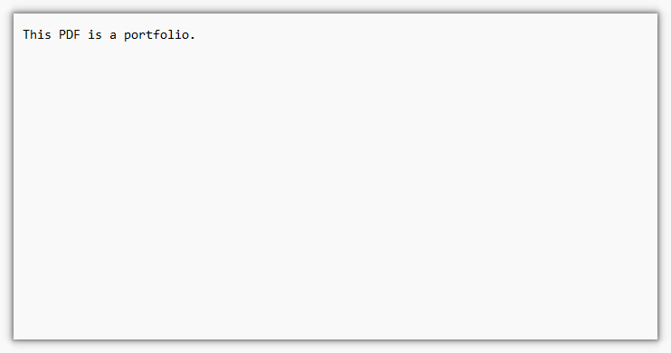 The identification result shows that the PDF is a portfolio