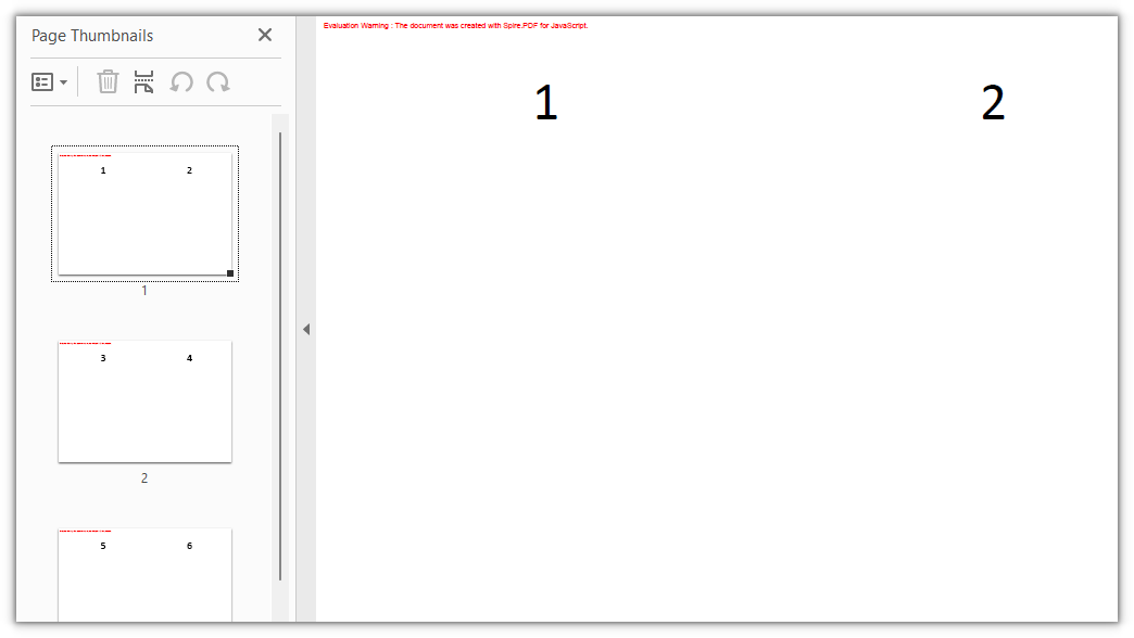 Two consecutive pages side by side on one sheet; a 6-page document produces 3 spreads