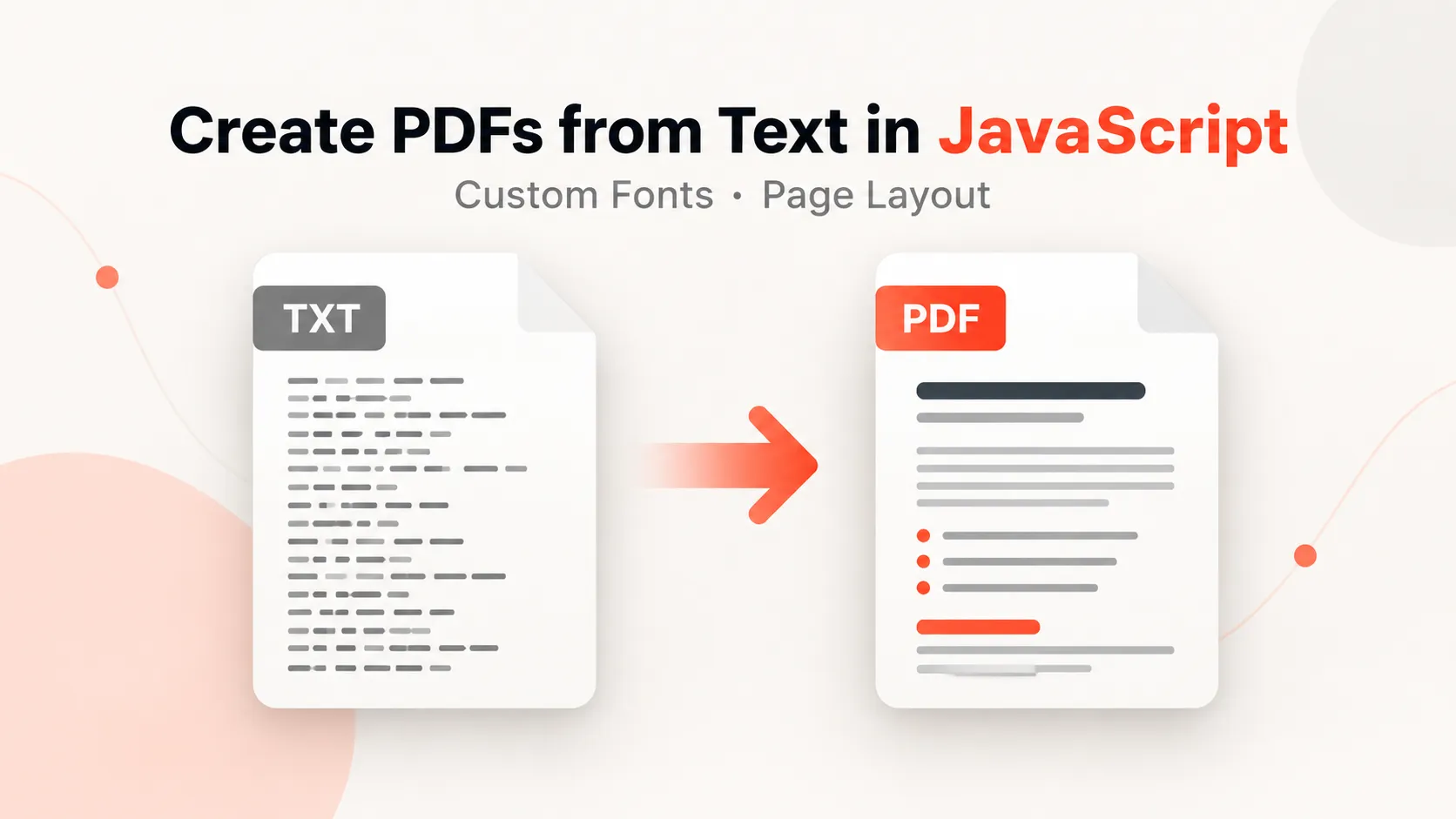 JavaScript Text to PDF