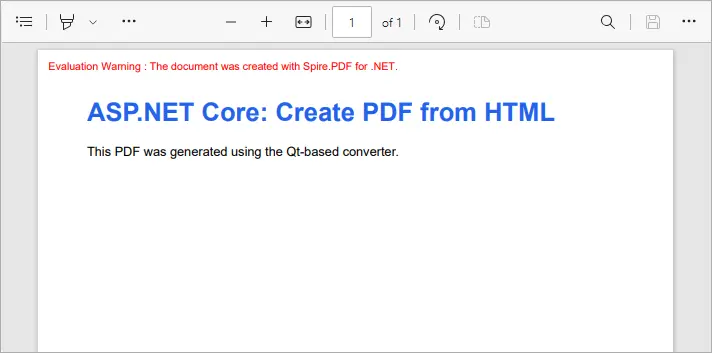 Create PDF from HTML ASP.NET