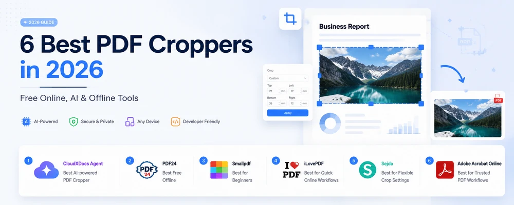 Overview of the best free PDF croppers: AI, online, and offline tools