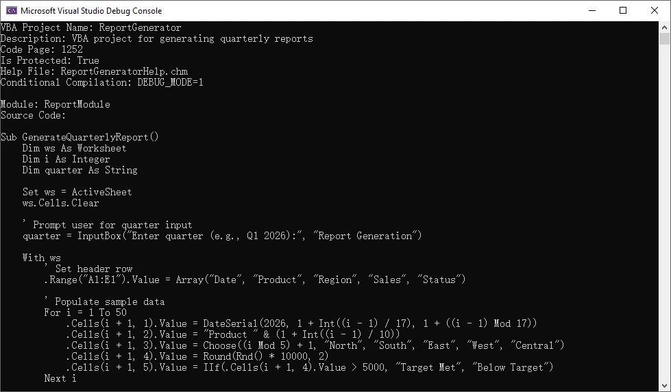 Read Macros from Excel Using C#