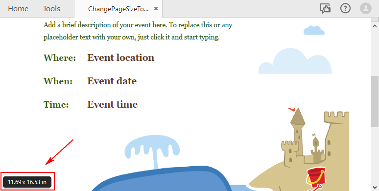 Cambiar el tamaño de la página PDF con C#