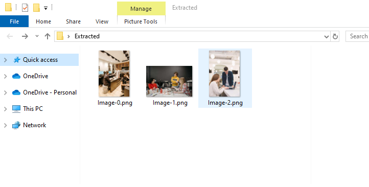 Extract PNG images from a PDF using C#