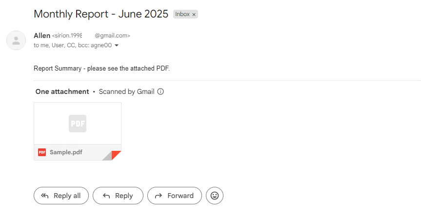 HTML email with attachment and multiple recipients sent from C# via Gmail SMTP using Spire.Email