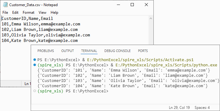 Convert a CSV file to a list of dictionaries via Python code