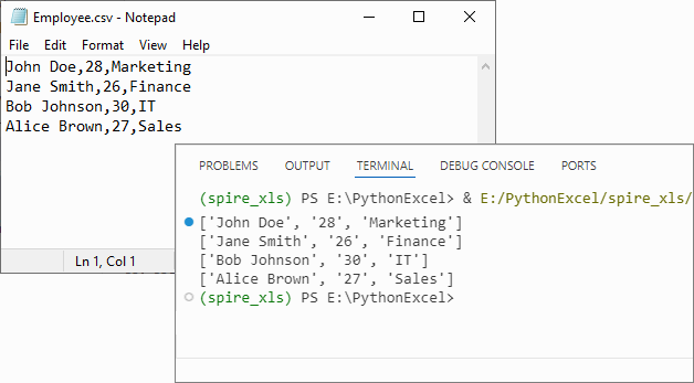 Convert a CSV file to a list via Python code