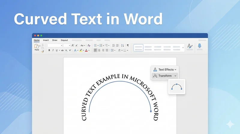 Comment courber le texte dans les documents Word