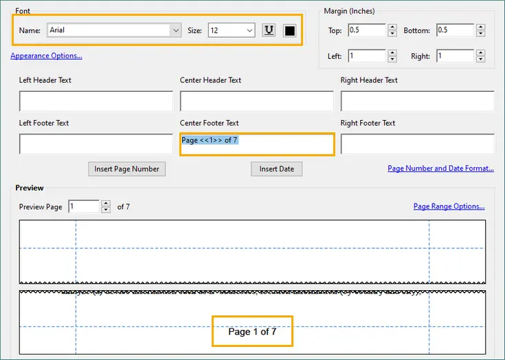 Customize page number formatting