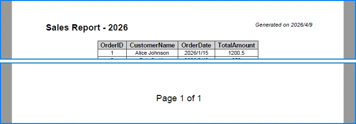 Convert Database Query Results to PDF with C#