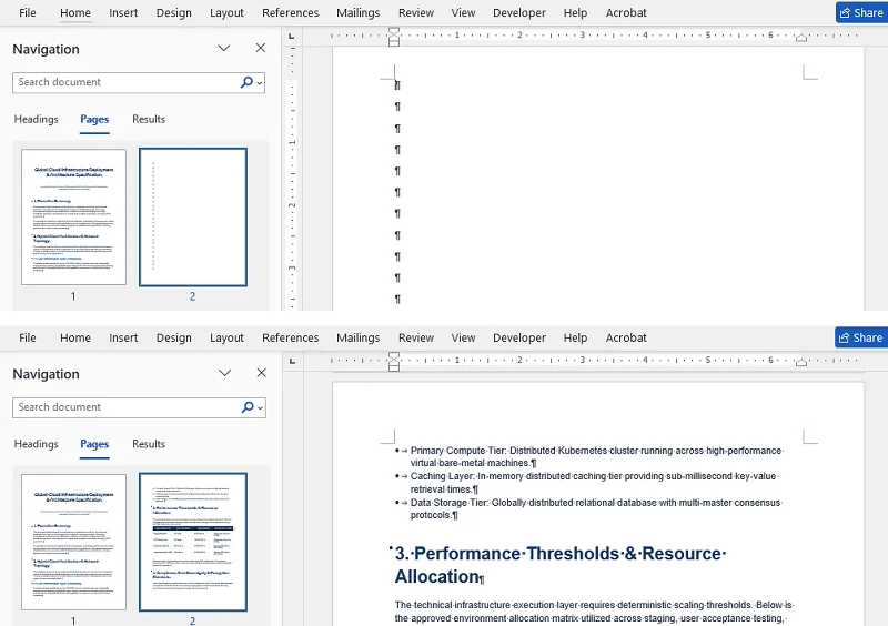 Supprimer les pages blanches dans Word causées par des marques de paragraphe supplémentaires