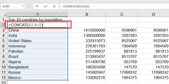Inserisci la Formula in una Cella di Excel