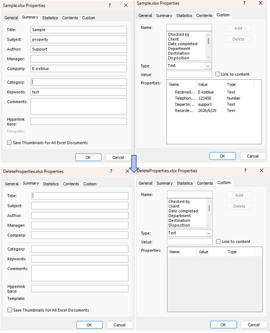 Document properties deleted with Spire.XLS for JavaScript