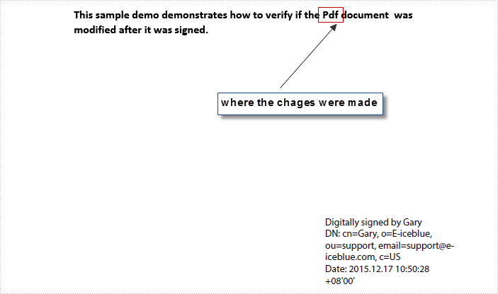 How to detect whether a signed PDF was modified or not using C#