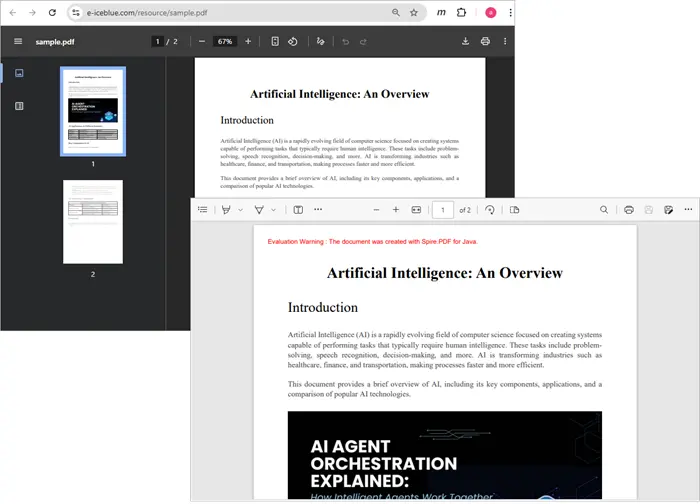 Java Load PDF from Byte Array