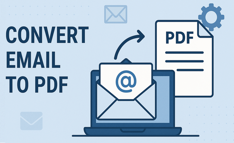 Visual guide of convert eml or msg email to PDF