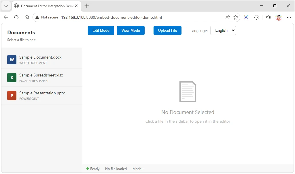 Document Management Interface
