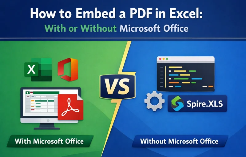 Come incorporare un PDF in Excel con Microsoft Office e Free Spire.XLS