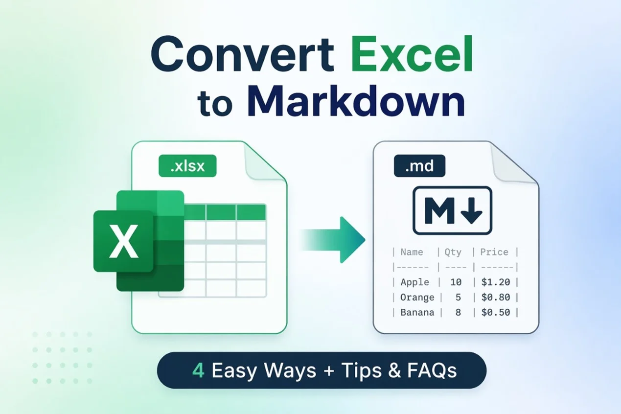 Step-by-Step Guide Showing How to Convert Excel to Markdown