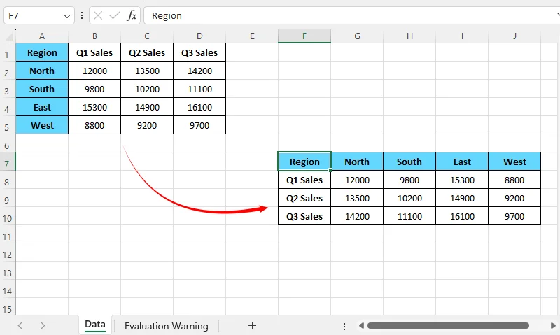 Transpose rows and columns and preserve cell formatting in C#
