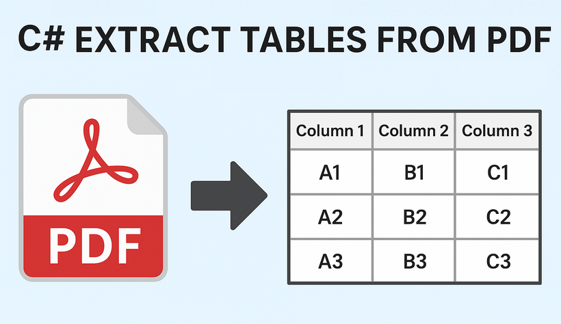 Extract tables from PDF files in C#/.NET