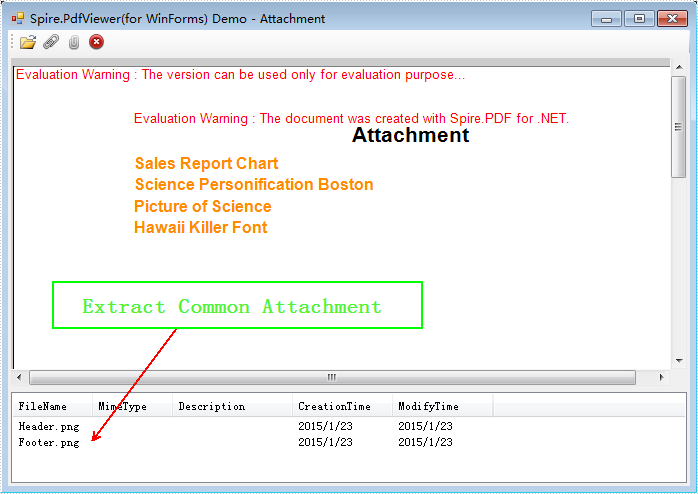 Extract the attachments from PDF document via PDFViewer