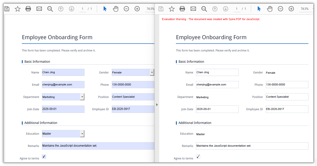 Every input box disappears and the values remain on the page as plain text