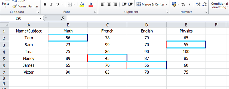 How to format cells with borders in conditional formatting