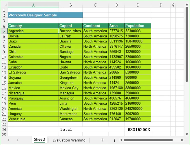 Formatted Excel report with data imported from an external Excel file
