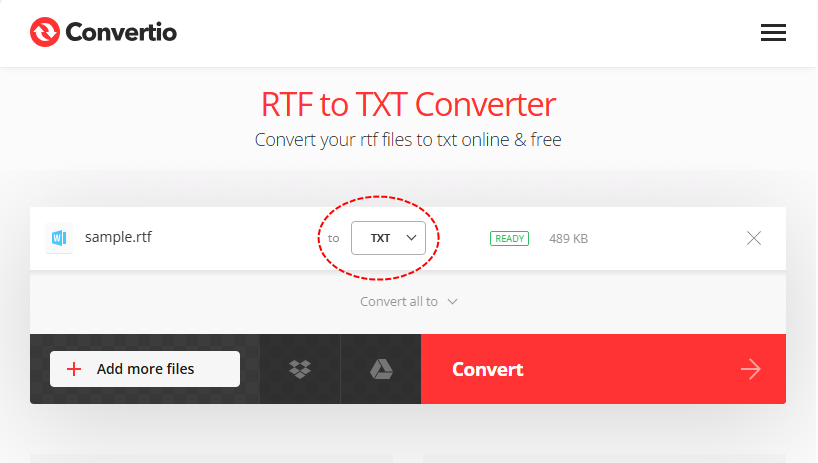 Online RTF to TXT converter to get plain text output