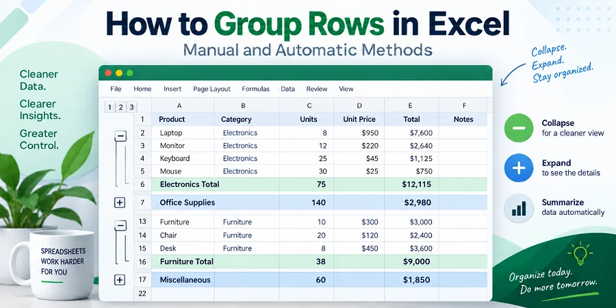 Step-by-Step Guide on Grouping Rows in Excel