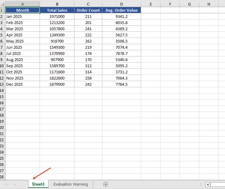 Hide Sheet1