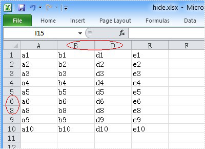 Unhide The Excel Row And Column In C