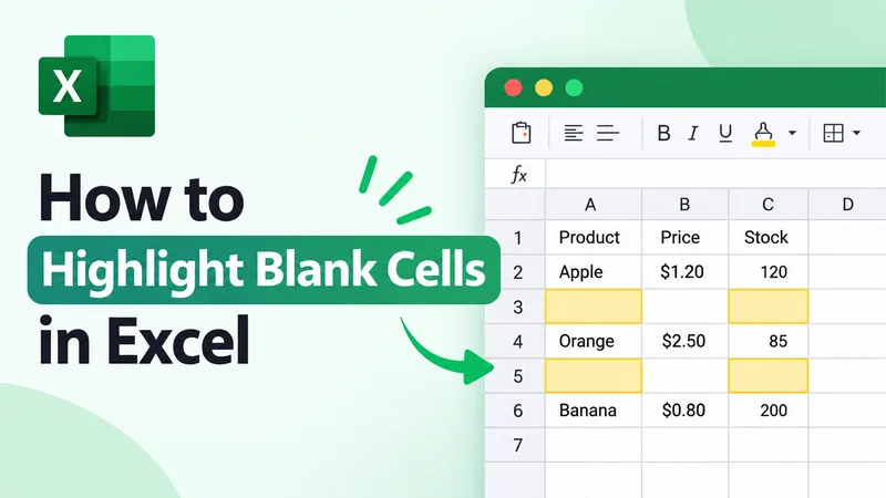 How to highlight blank cells in Excel without effort