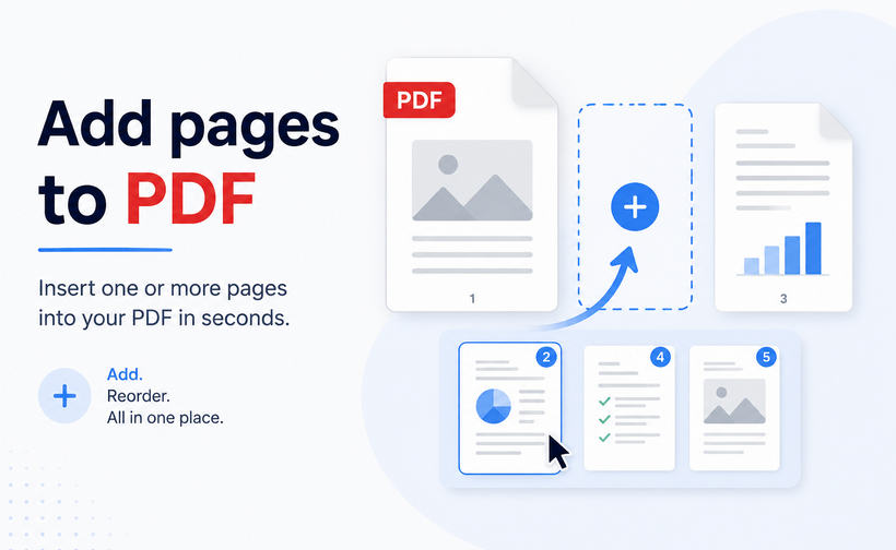 Un guide démontrant comment ajouter ou insérer des pages dans un fichier PDF