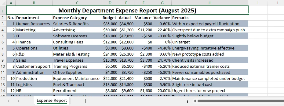 Alternating row colors in Excel using conditional formatting