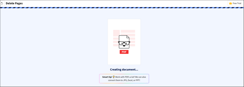 steps of deleting pages from a pdf file with smallpdf